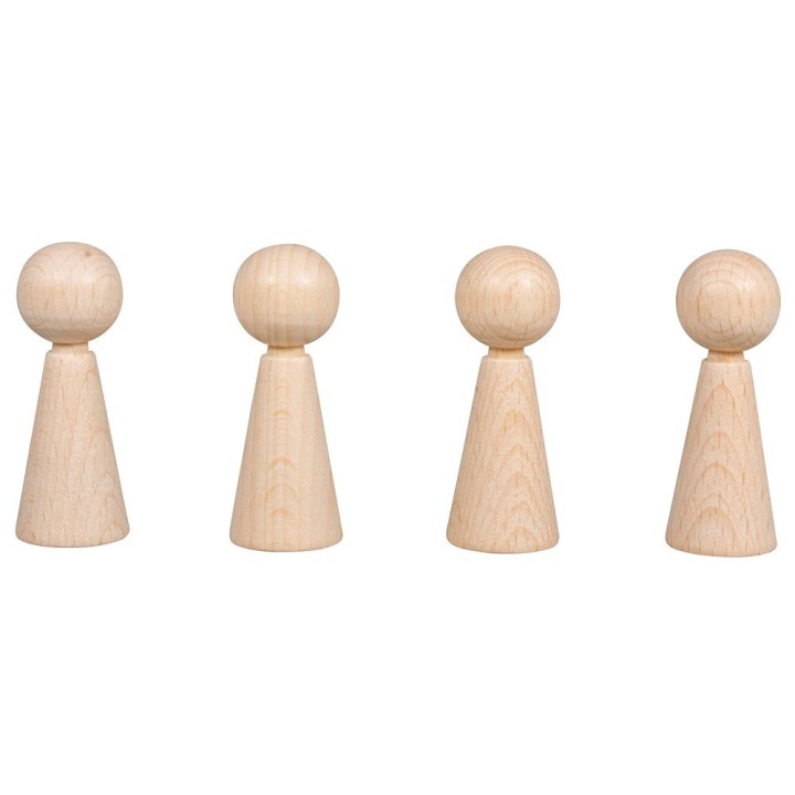 Cono per figure in legno grezzo Rayher 4 pezzi