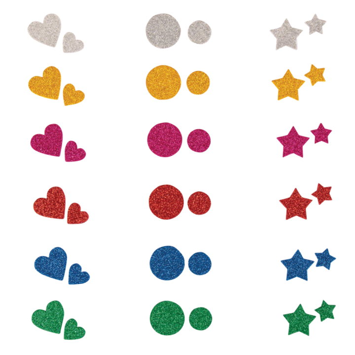 Moosgummi Glitter-Mix bunt