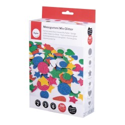 Moosgummi Glitter-Mix bunt