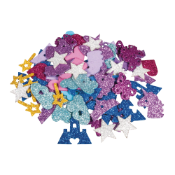 Moosgummi Märchen Mix Glitter 80 Stk.