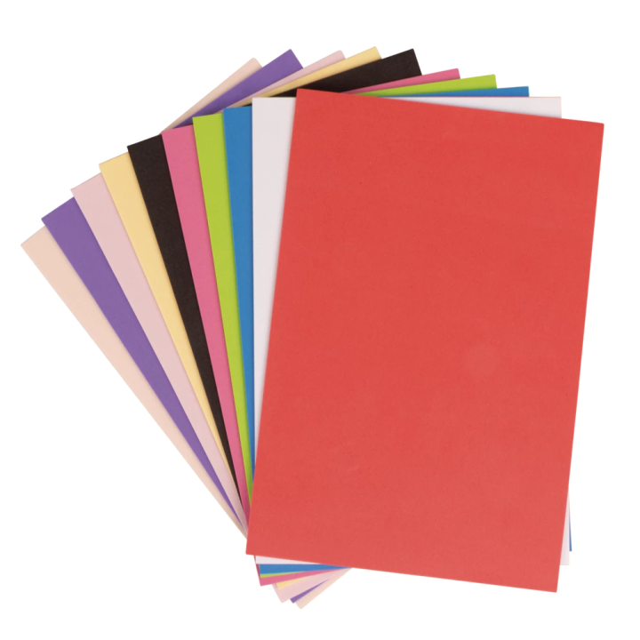 Moosgummi Platte 1.3mm 10 Stk. Bunt