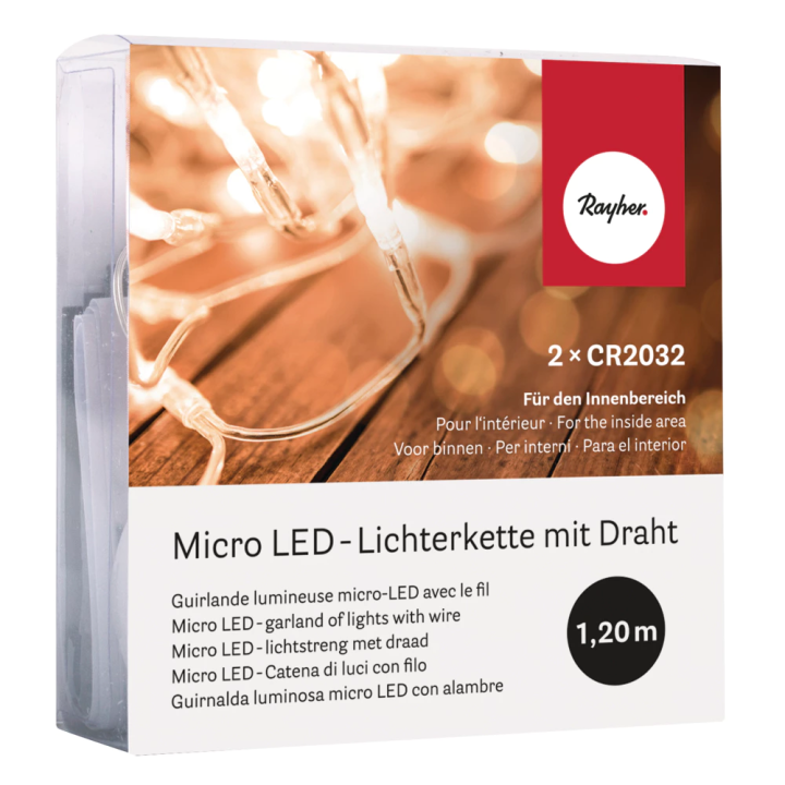 Micro LED-Lichterkette mit Draht 1.20m