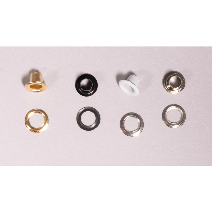 Set di occhielli Rayher 5mm rotondi 50 pezzi. Colorato