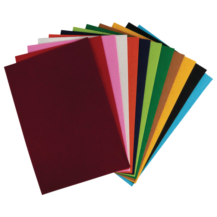Rayher Textile Felt Mix 12 pieces coloured