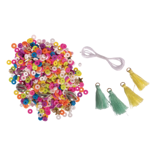 Set di perline Rayher Heishi in argilla polimerica verde orientale