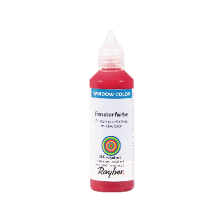 Rayher peinture pour fenêtres rouge royal 80ml