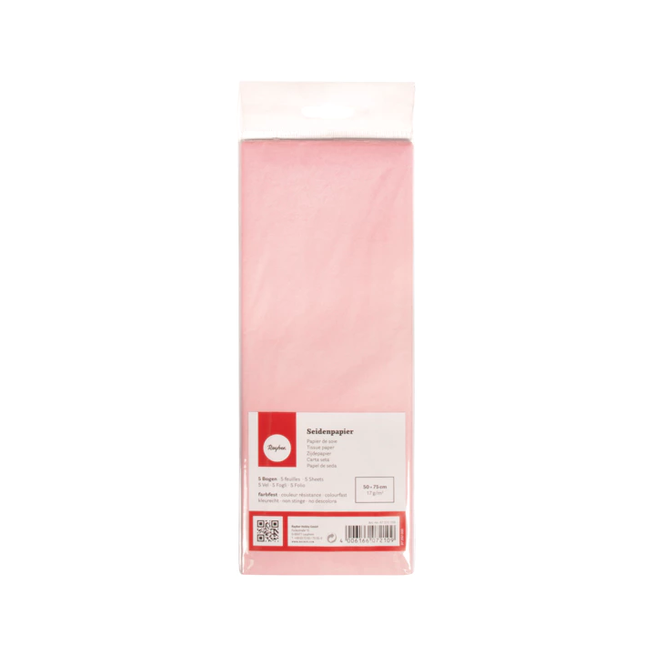Rayher Seidenpapier Rosa 5 Bogen
