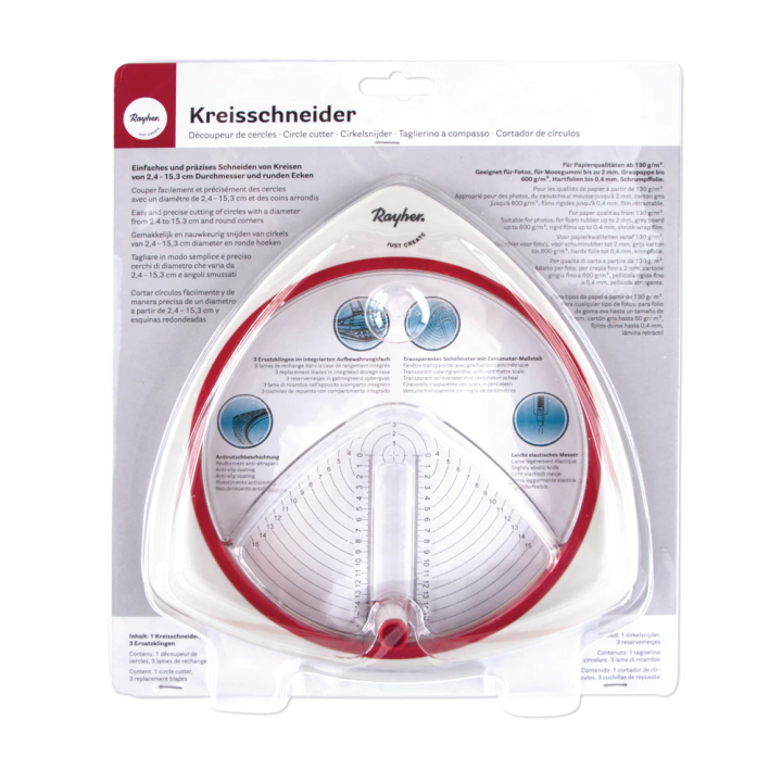 Rayher circle cutter with 3 spare blades