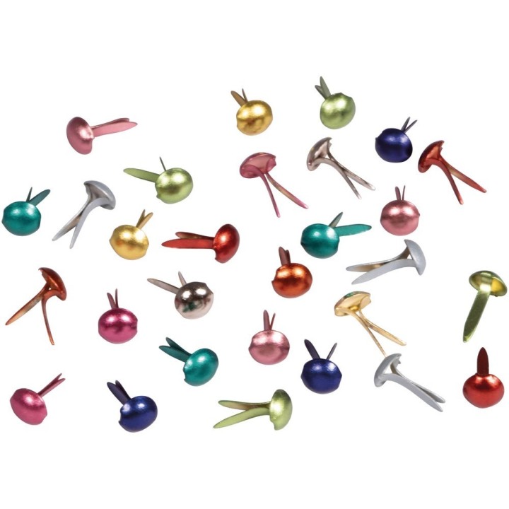 Rayher 100 pcs. Agrafes à tête ronde Coloré