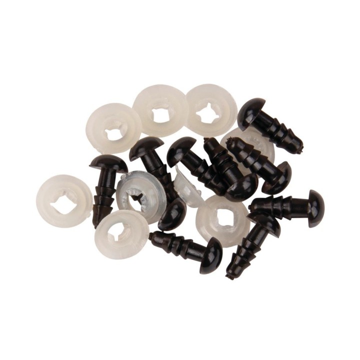 Rayher plastic safety eyes dark brown