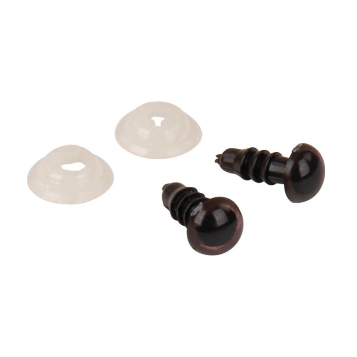 Rayher plastic safety eyes dark brown