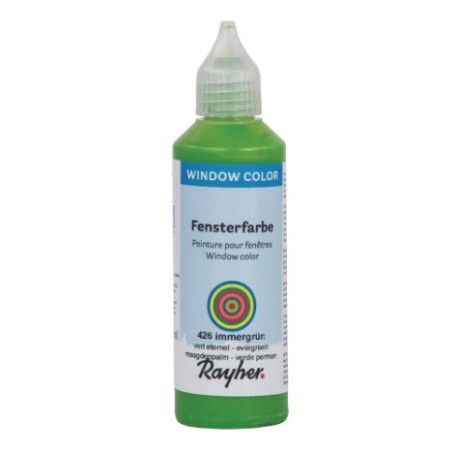 Rayher peinture pour fenêtre Vert pervenche 80ml