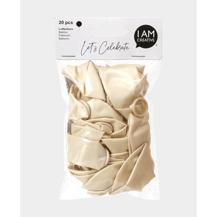 Luftballons 20 Stück in Creme-Metallic