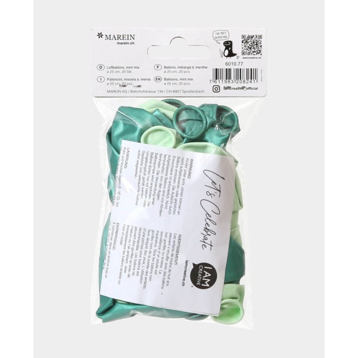 Balloons 20 pieces in mint