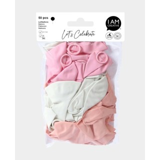Balloons 50 pieces pink mix