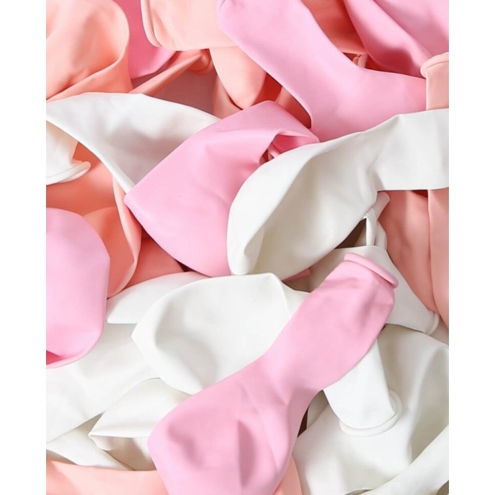 Ballons 50 pièces mélange rose