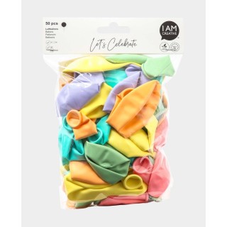 Balloons 50 pieces coloured