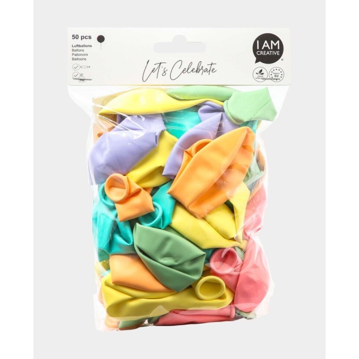 Balloons 50 pieces coloured