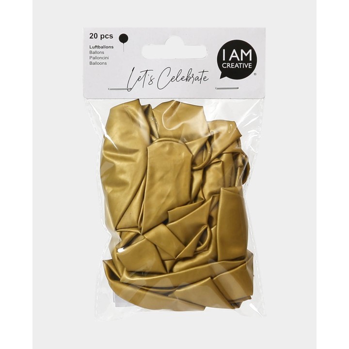 Luftballons 20 Stück in Gold