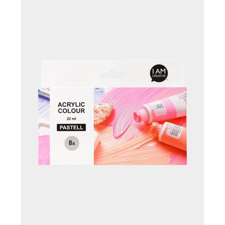Set di 8 colori acrilici pastello