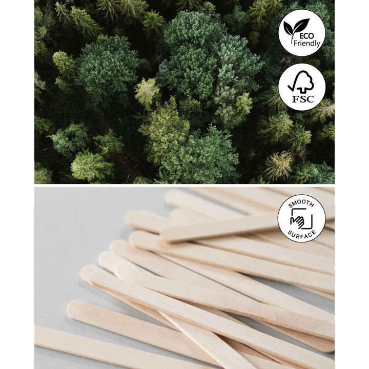 Legno artigianale naturale FSC 72 pezzi.