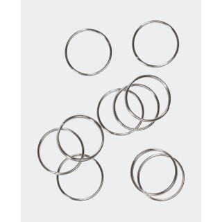 Schlüsselringe mit Kette aus Metal 25 Stück 25mm ø