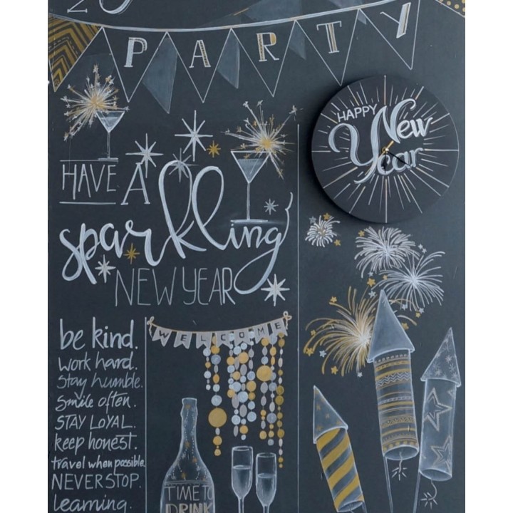 Chalk marker medium snow white