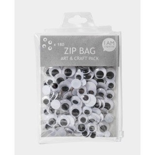 Wiggle eyes 10mm and 20mm 80 pieces