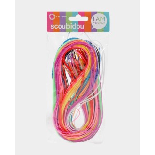 Scoubidou 50 Schnüre à 80cm Bunt