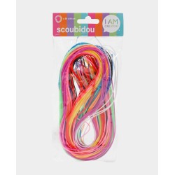 Scoubidou 50 cordons de 80cm multicolores