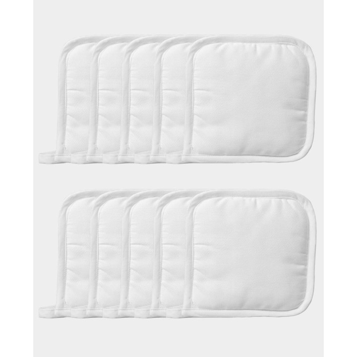 Portapentole 10 pezzi. Cotone bianco