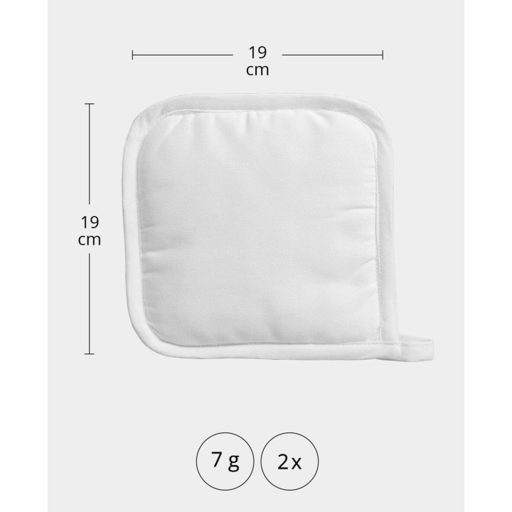 Potholder 10 pcs. Cotton White