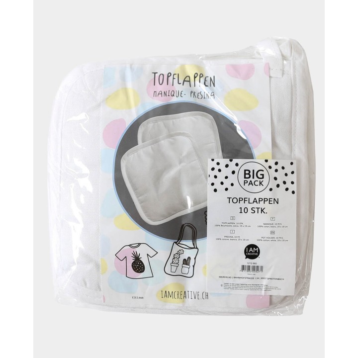 Potholder 10 pcs. Cotton White