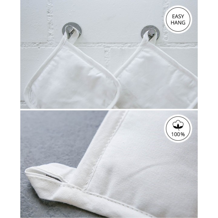 Portapentole 10 pezzi. Cotone bianco