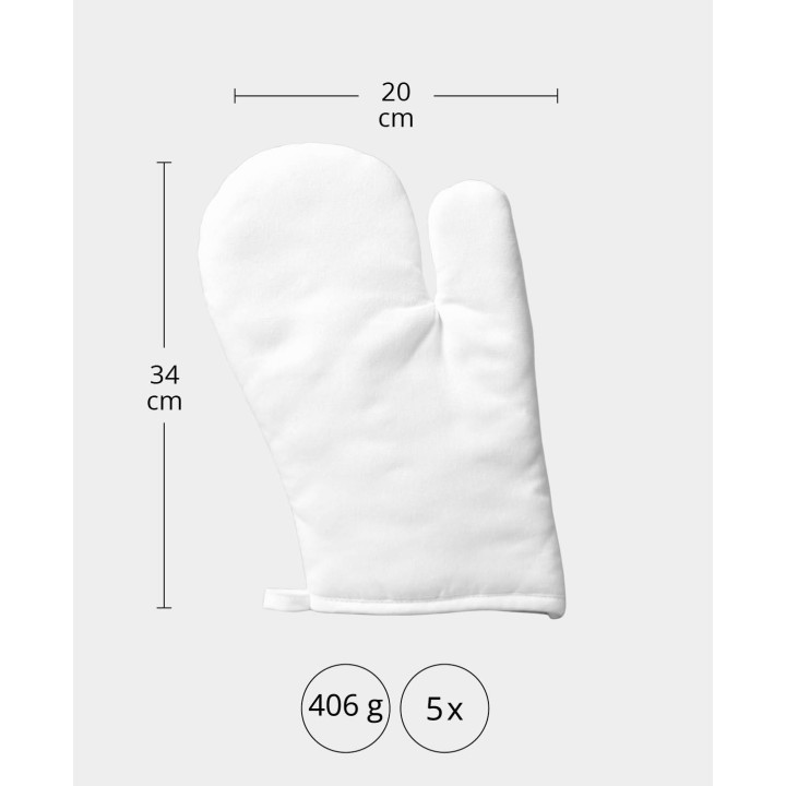 Oven glove Grill glove 1 pc. White
