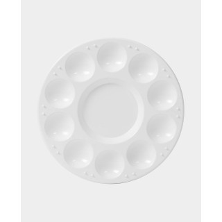 Palette de peinture en plastique Rond Blanc