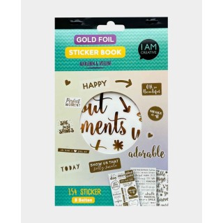 Stickerbook Gold Foil mit 154 Aufkleber