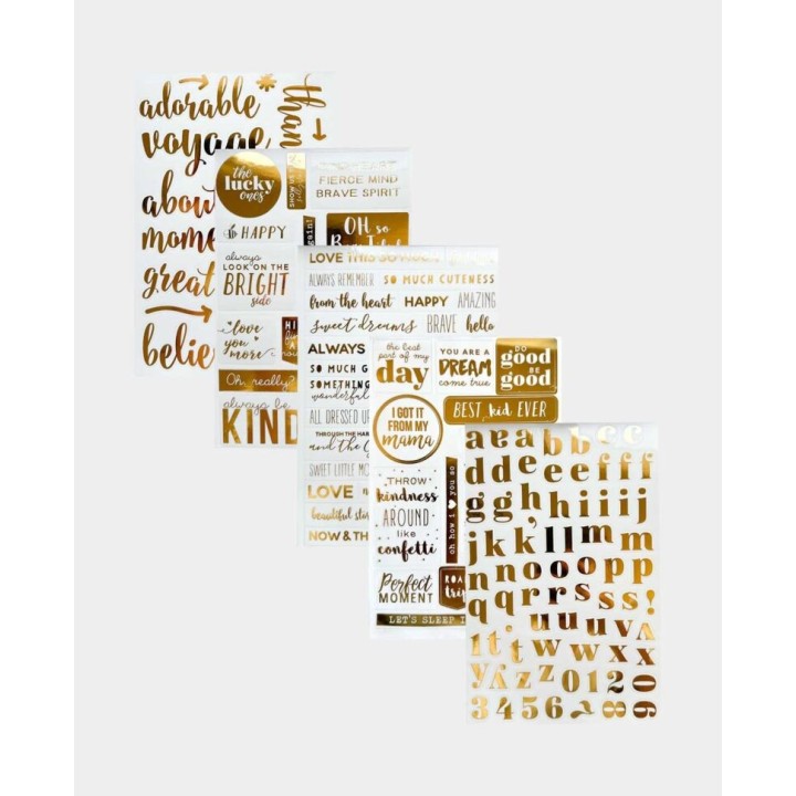 Stickerbook Gold Foil mit 154 Aufkleber