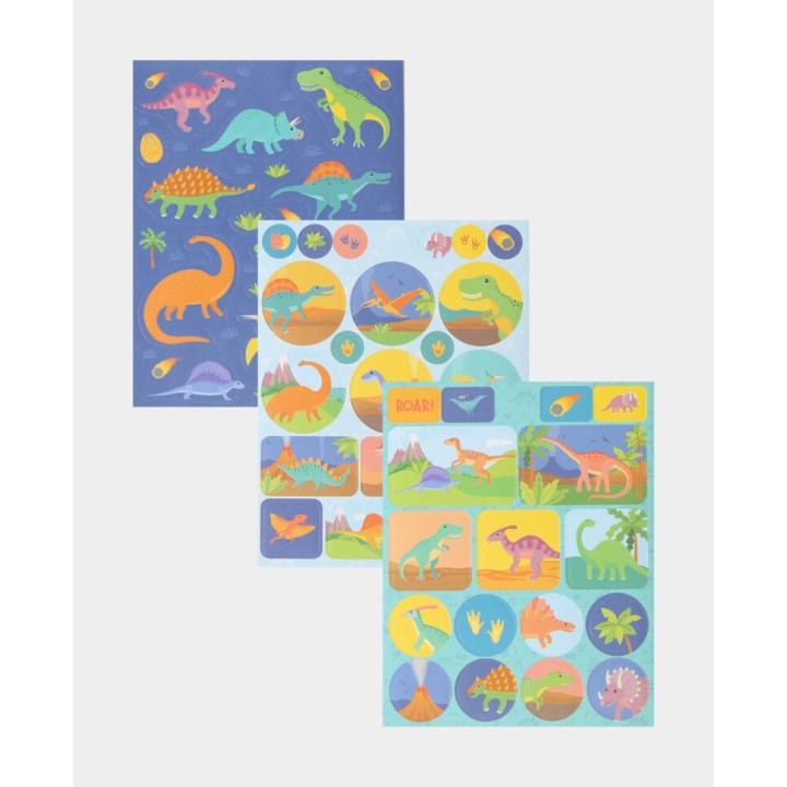 Mini libro di adesivi Dinos con più di 190 adesivi