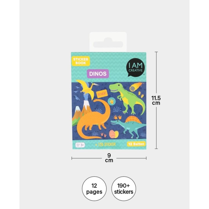 Mini Stickerbook Dinos mit über 190 Aufkleber