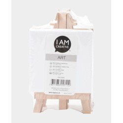 Toile en format mini en bois 3 pcs. Blanc