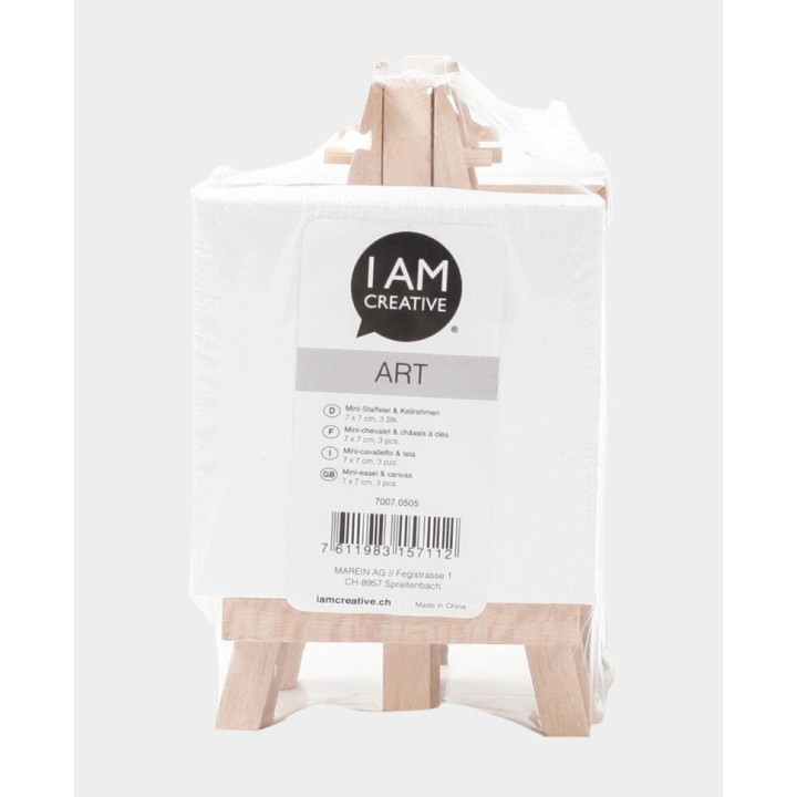 Miniature wooden canvas 3 pcs. White