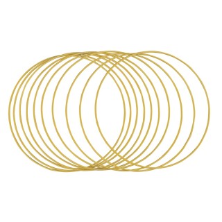 Metal Rings Coated 25cm Gold 10pcs.