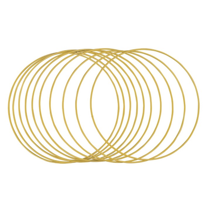 Metallringe beschichtet 25cm Gold 10 Stk.