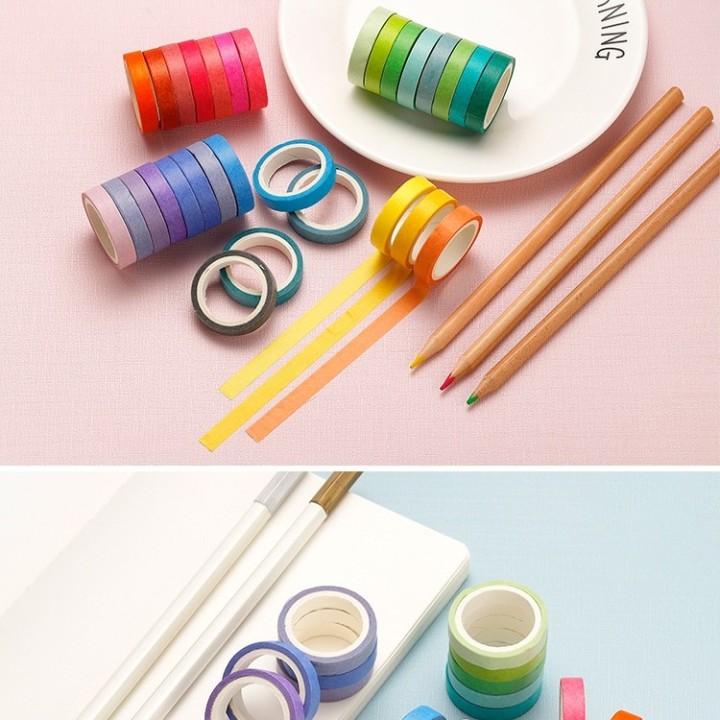 Washi Tape Rainbow-Set 60 Rollen