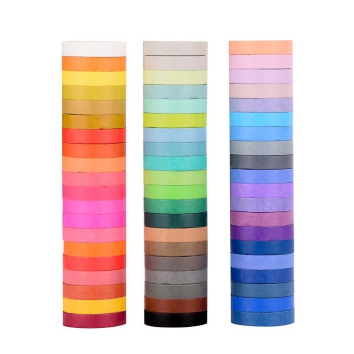 Set di Washi tape arcobaleno 60 rotoli