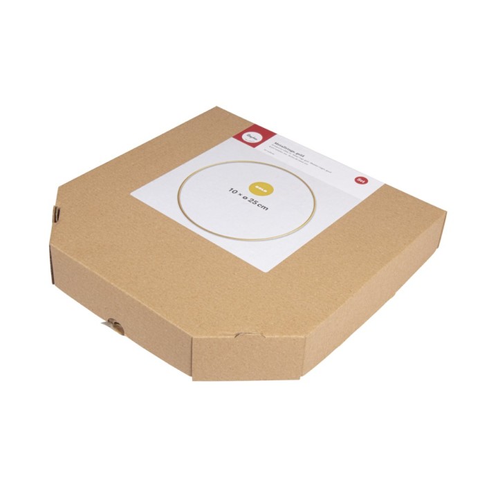 Metallringe beschichtet 25cm Gold 10 Stk.