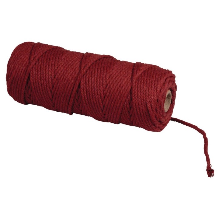 Rayher 70m macramé yarn wine red 3mm