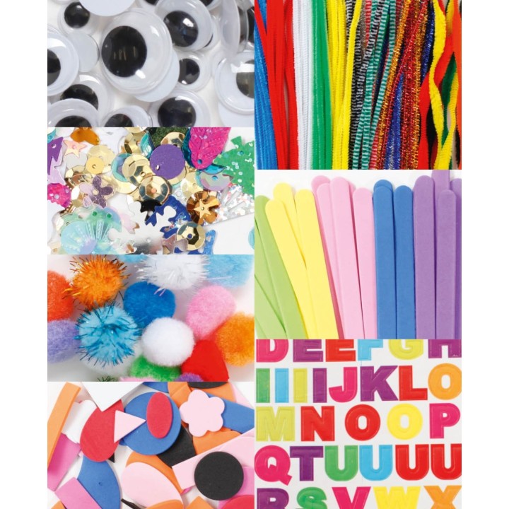 Zip bag craft mix 250 pieces