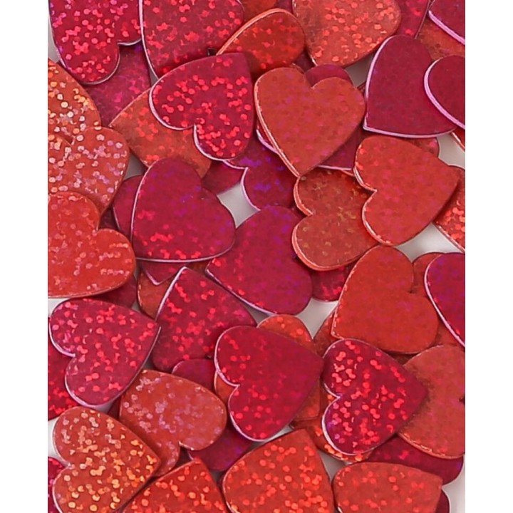 Foam rubber heart stickers with glitter foil 130 pcs.
